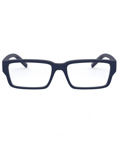 AN7181 Unisex Rectangle Eyeglasses Blue $23.18 Unisex