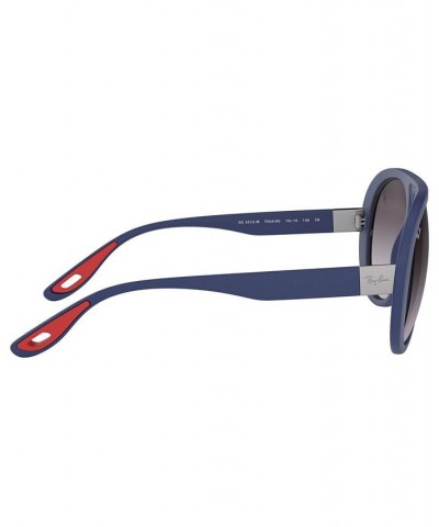 Men's Sunglasses RB4310M Scuderia Ferrari Collection 58 MATTE DARK BLUE/LIGHT GREY GRADIENT DARK GREY $40.48 Mens