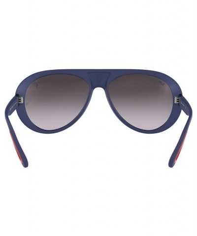 Men's Sunglasses RB4310M Scuderia Ferrari Collection 58 MATTE DARK BLUE/LIGHT GREY GRADIENT DARK GREY $40.48 Mens