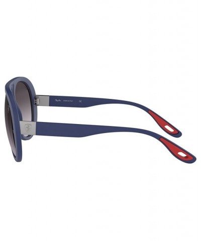 Men's Sunglasses RB4310M Scuderia Ferrari Collection 58 MATTE DARK BLUE/LIGHT GREY GRADIENT DARK GREY $40.48 Mens