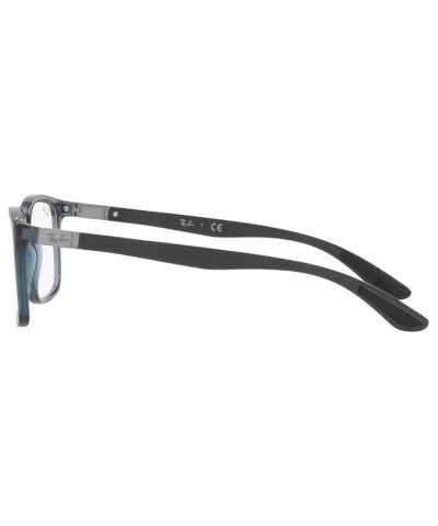 RB8908 OPTICS Unisex Rectangle Eyeglasses Transparent Blue $60.00 Unisex