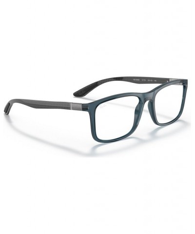 RB8908 OPTICS Unisex Rectangle Eyeglasses Transparent Blue $60.00 Unisex