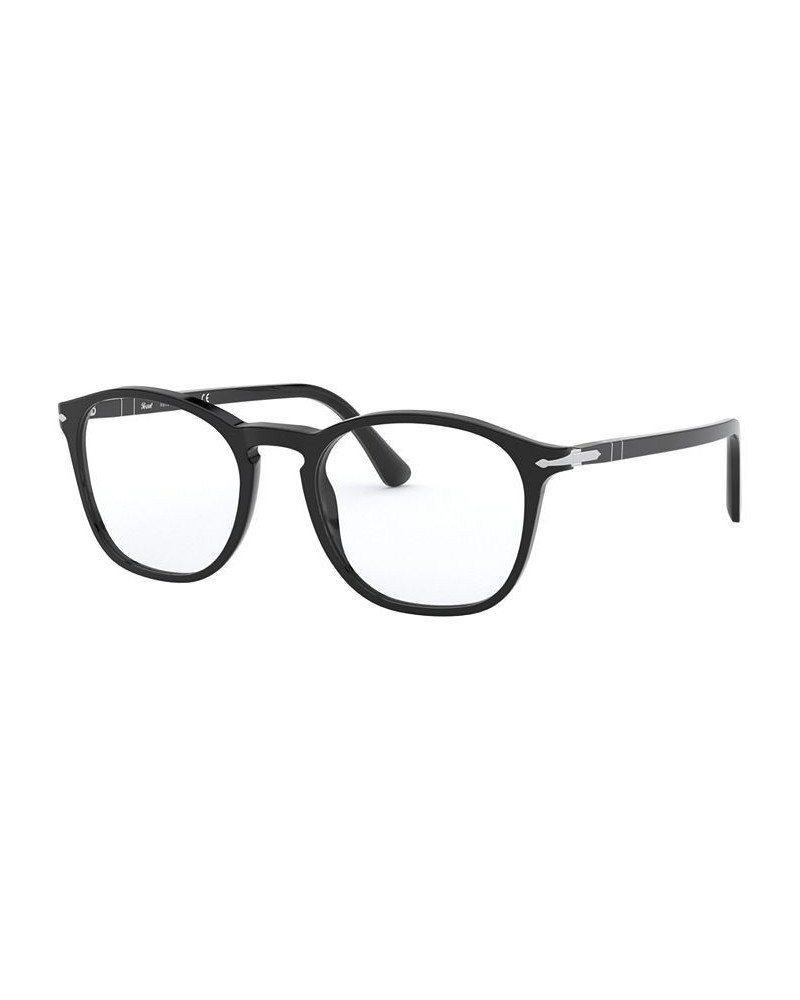 PO3007VM Men's Square Eyeglasses Black $65.78 Mens