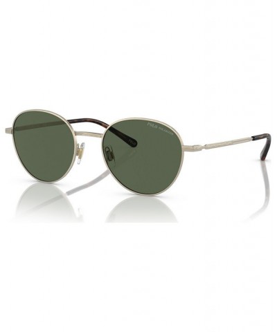 Men's Polarized Sunglasses PH3144 Semishiny Pale Gold-Tone $65.70 Mens