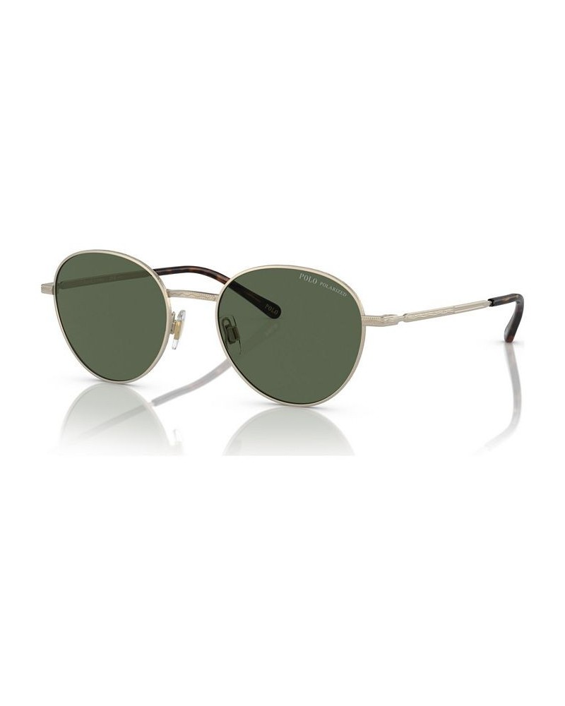 Men's Polarized Sunglasses PH3144 Semishiny Pale Gold-Tone $65.70 Mens