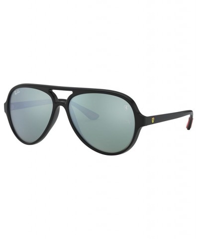 Unisex Sunglasses RB4125M Scuderia Ferrari Collection 57 MATTE BLACK/LIGHT GREEN MIRROR SILVER $63.00 Unisex