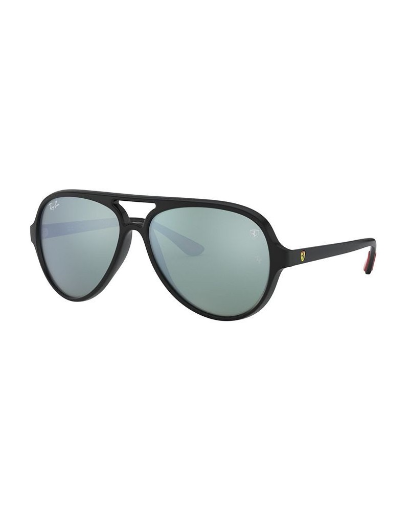 Unisex Sunglasses RB4125M Scuderia Ferrari Collection 57 MATTE BLACK/LIGHT GREEN MIRROR SILVER $63.00 Unisex