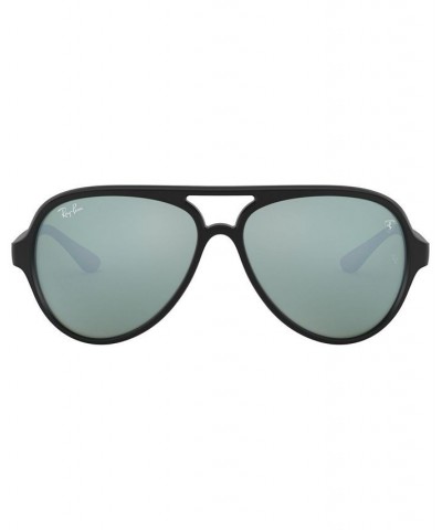 Unisex Sunglasses RB4125M Scuderia Ferrari Collection 57 MATTE BLACK/LIGHT GREEN MIRROR SILVER $63.00 Unisex