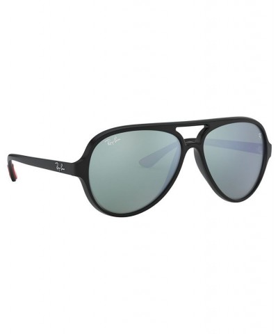 Unisex Sunglasses RB4125M Scuderia Ferrari Collection 57 MATTE BLACK/LIGHT GREEN MIRROR SILVER $63.00 Unisex