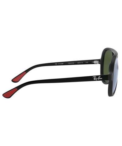 Unisex Sunglasses RB4125M Scuderia Ferrari Collection 57 MATTE BLACK/LIGHT GREEN MIRROR SILVER $63.00 Unisex