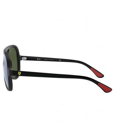 Unisex Sunglasses RB4125M Scuderia Ferrari Collection 57 MATTE BLACK/LIGHT GREEN MIRROR SILVER $63.00 Unisex