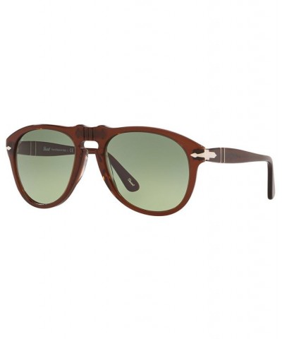 Men's Sunglasses PO0649 TRASPARENT BROWN/GRADIENT GREEN $75.11 Mens