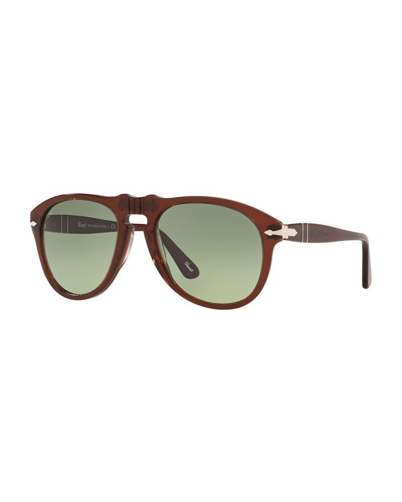 Men's Sunglasses PO0649 TRASPARENT BROWN/GRADIENT GREEN $75.11 Mens