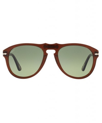 Men's Sunglasses PO0649 TRASPARENT BROWN/GRADIENT GREEN $75.11 Mens