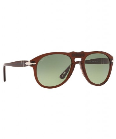 Men's Sunglasses PO0649 TRASPARENT BROWN/GRADIENT GREEN $75.11 Mens