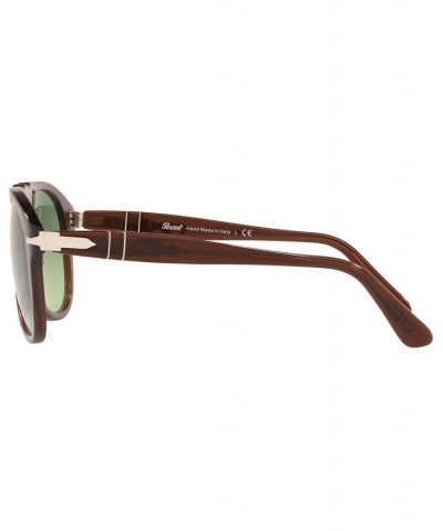 Men's Sunglasses PO0649 TRASPARENT BROWN/GRADIENT GREEN $75.11 Mens