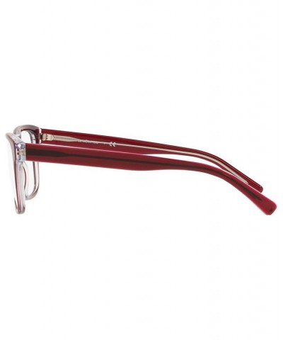 EC2002 Unisex Square Eyeglasses Red $15.20 Unisex