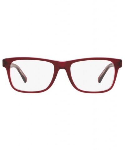 EC2002 Unisex Square Eyeglasses Red $15.20 Unisex