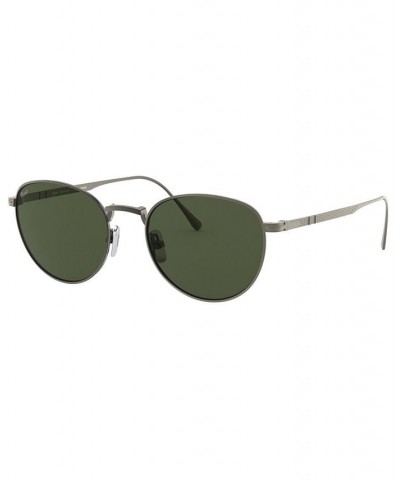 Men's Sunglasses PO5002ST PEWTER/GREEN $54.60 Mens