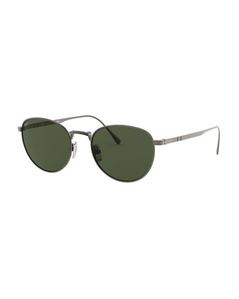 Men's Sunglasses PO5002ST PEWTER/GREEN $54.60 Mens