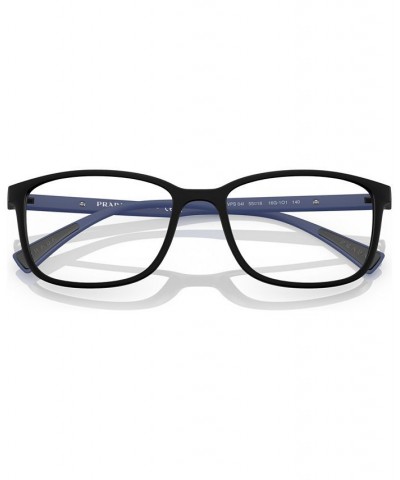 Men's Rectangle Eyeglasses PS 04IV55-O Matte Black $58.52 Mens