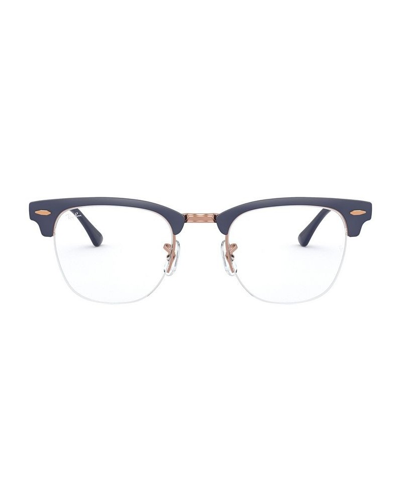 RX3716VM Clubmaster Metal Optics Unisex Square Eyeglasses Blue $34.51 Unisex