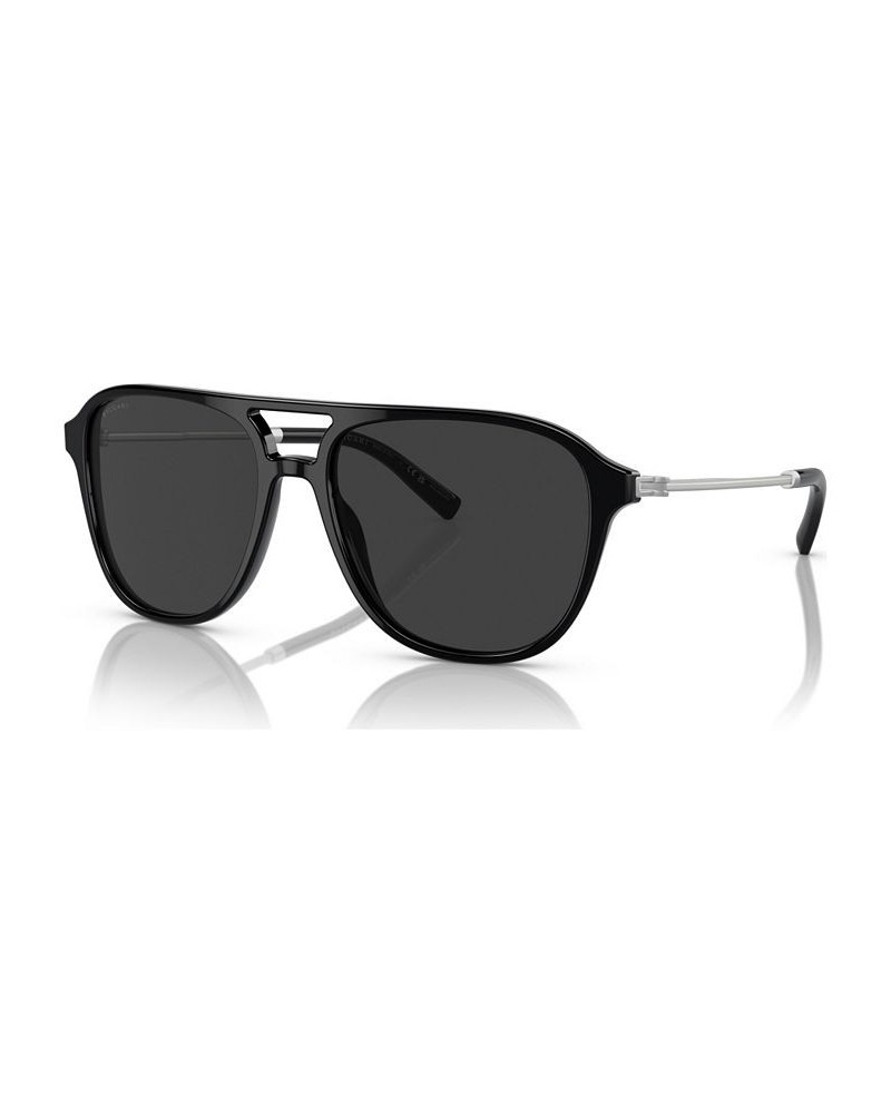 Men's Polarized Low Bridge Fit Sunglasses BV7038F Black $100.47 Mens