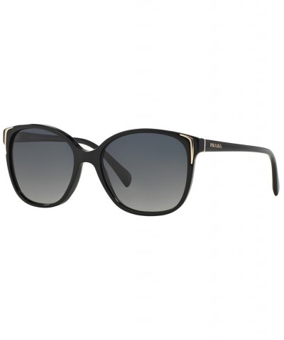 Polarized Sunglasses PR 01OS Black/Grey $65.80 Unisex