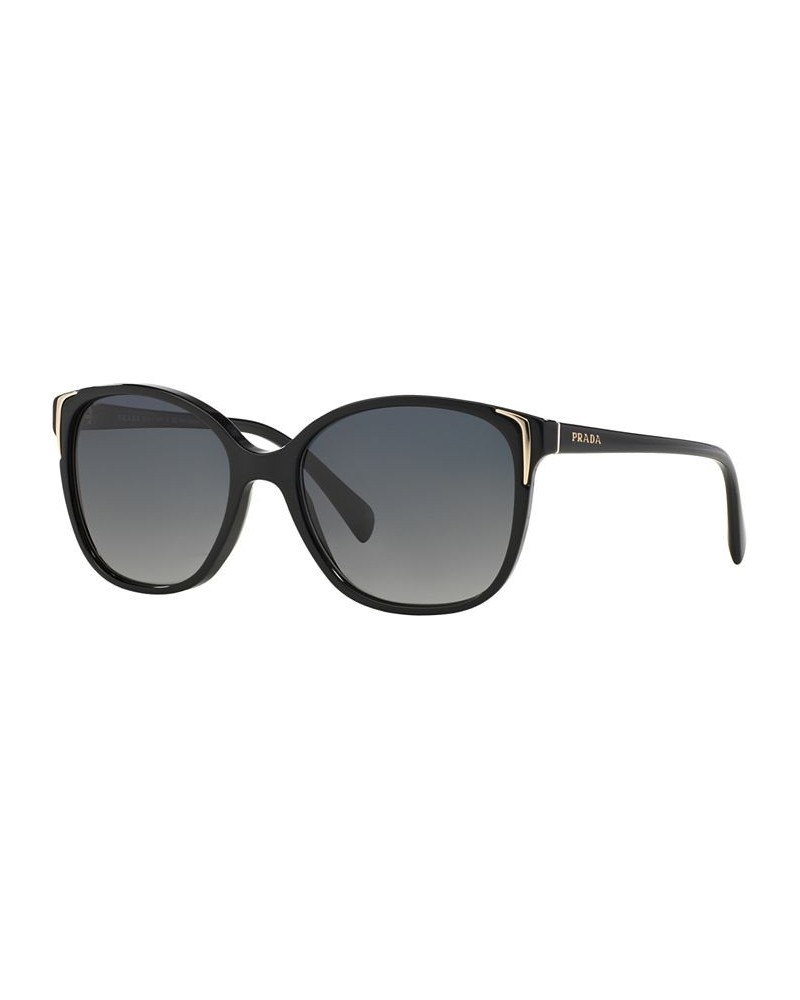 Polarized Sunglasses PR 01OS Black/Grey $65.80 Unisex