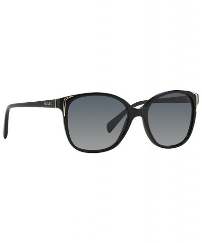 Polarized Sunglasses PR 01OS Black/Grey $65.80 Unisex