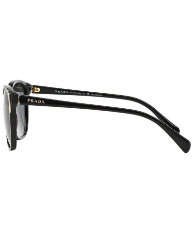 Polarized Sunglasses PR 01OS Black/Grey $65.80 Unisex