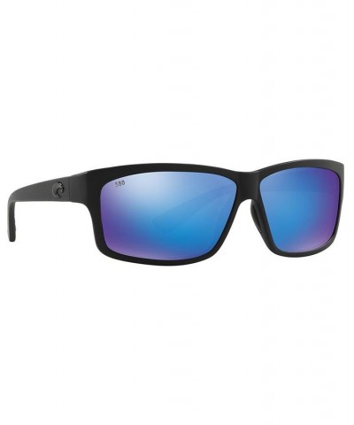 Polarized Sunglasses CUT POLARIZED 61 BLACK BLACK/BLUE MIR POL $42.67 Unisex