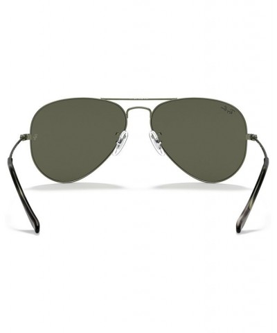 Unisex Sunglasses AVIATOR LARGE METAL RB3025 SAND TRASPARENT GREY/GREEN $21.19 Unisex