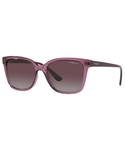 Women's Polarized Sunglasses VO5426S 54 Transparent Purple $15.30 Womens