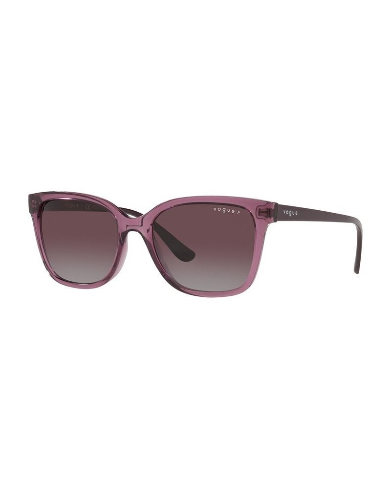 Women's Polarized Sunglasses VO5426S 54 Transparent Purple $15.30 Womens