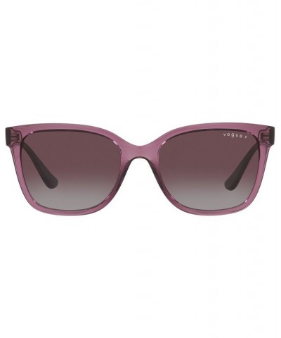 Women's Polarized Sunglasses VO5426S 54 Transparent Purple $15.30 Womens