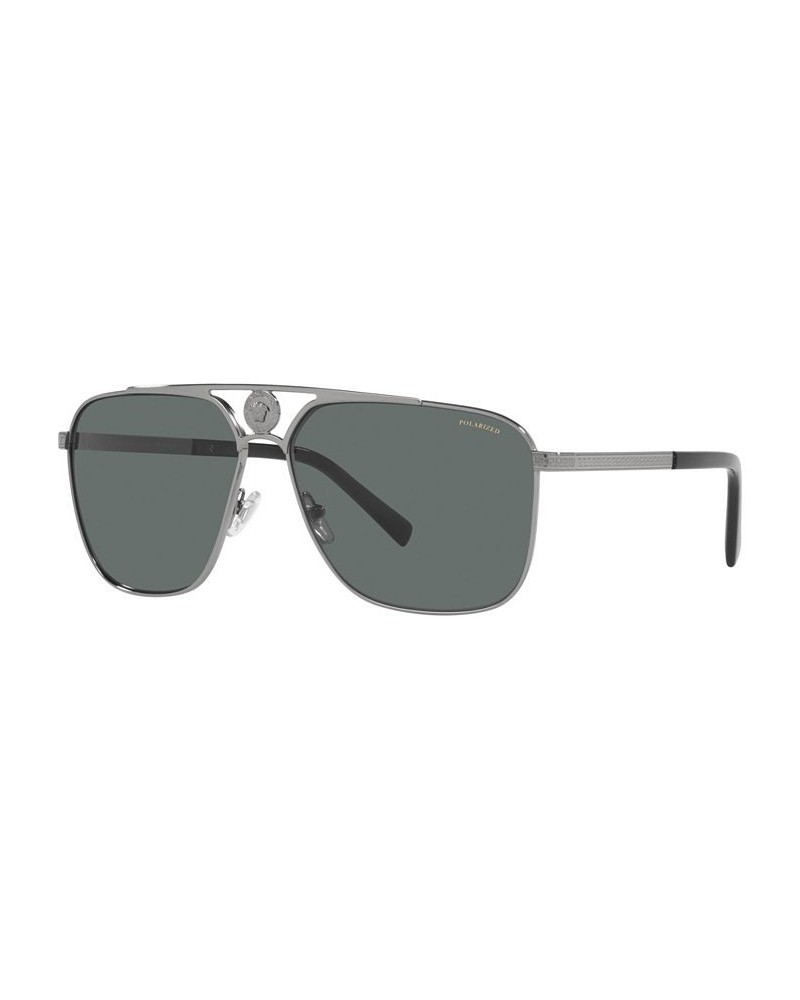 Men's Polarized Sunglasses VE2238 61 Gunmetal $71.40 Mens