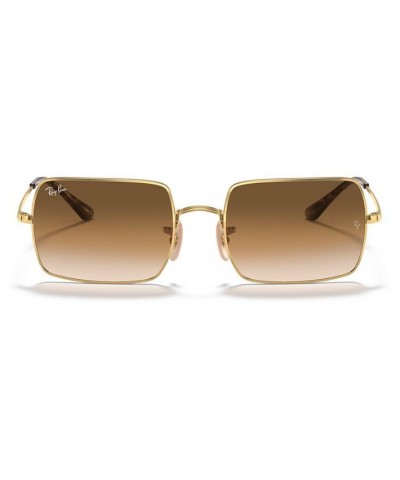 RECTANGLE Sunglasses RB1969 54 GOLD/CLEAR GRADIENT BROWN $42.72 Unisex