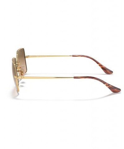 RECTANGLE Sunglasses RB1969 54 GOLD/CLEAR GRADIENT BROWN $42.72 Unisex