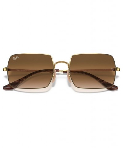 RECTANGLE Sunglasses RB1969 54 GOLD/CLEAR GRADIENT BROWN $42.72 Unisex