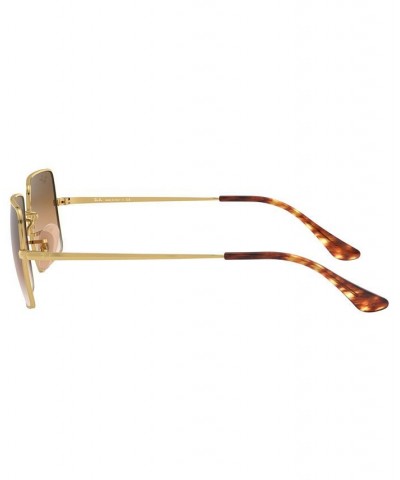 RECTANGLE Sunglasses RB1969 54 GOLD/CLEAR GRADIENT BROWN $42.72 Unisex