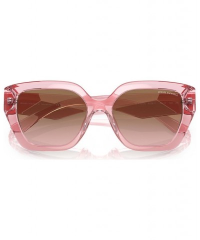 Women's Sunglasses AX4125SU54-Y Shiny Transparent Pink $16.40 Womens