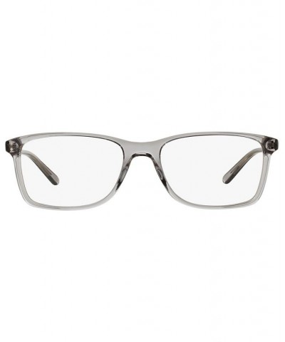 PH2155 Men's Rectangle Eyeglasses Semi-Shiny Transparent Gray $46.08 Mens