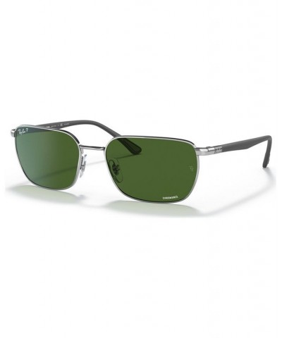 Unisex Polarized Sunglasses RB3684CH 58 Silver Tone $29.64 Unisex