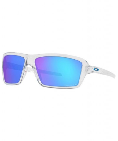 Men's Polarized Sunglasses OO9129 Cables 63 Polished Clear $55.10 Mens