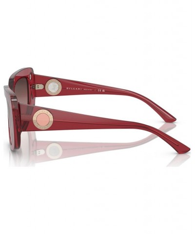 Women's Sunglasses BV8261 Transparent Red $72.12 Womens