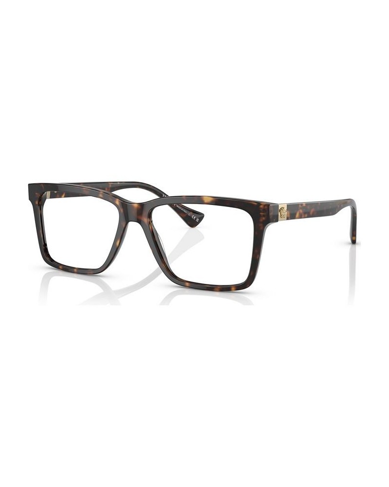 Men's Rectangle Eyeglasses VE332856-O Havana $56.32 Mens