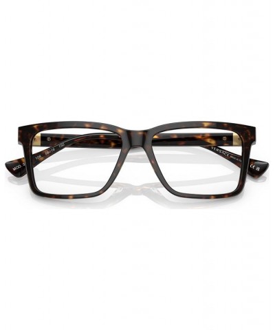 Men's Rectangle Eyeglasses VE332856-O Havana $56.32 Mens