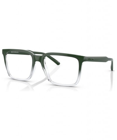 Unisex Rectangle Eyeglasses AN721555-O Crystal Gradient Green $14.24 Unisex