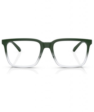 Unisex Rectangle Eyeglasses AN721555-O Crystal Gradient Green $14.24 Unisex